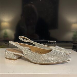 A New Day Silver Slingback Flats